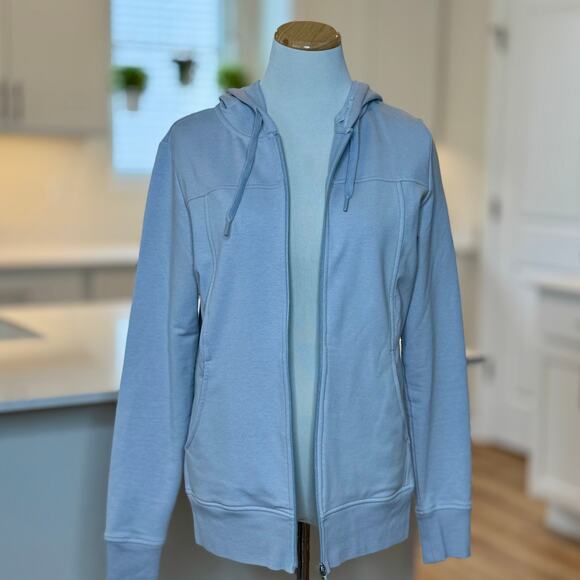Hylete | Light Gray Full Zip Hooded Sweatshirt Jacket - Picture 1 of 6